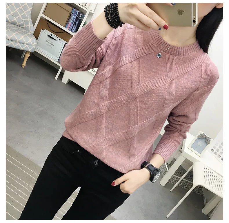 Fdfklak 2026 New Spring Autumn Sweater Women's Winter Pullover Loose Wool Bottoming Thick Sweaters Outer Wear Pull Femme S-3XL