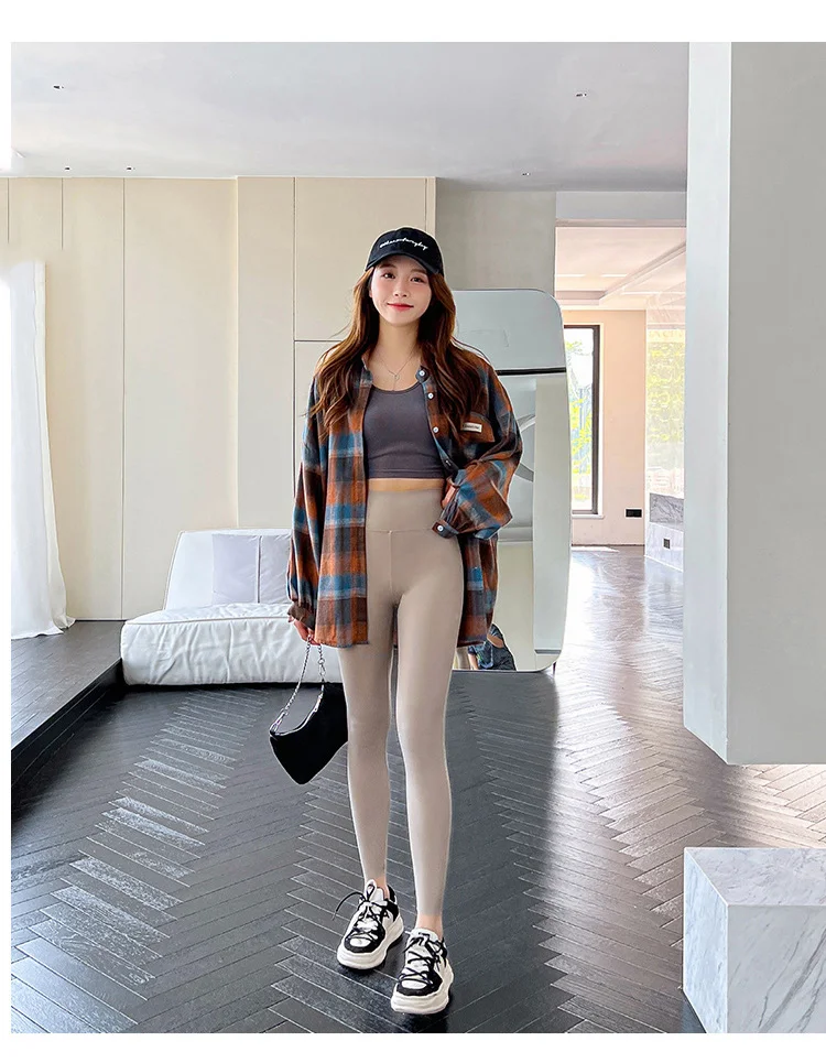 BIVIGAOS Women Fall New Sun Offset Print Sharkskin Leggings High Waist Elastic Sport Fitness Leggings Multicolor Shaper Leggings