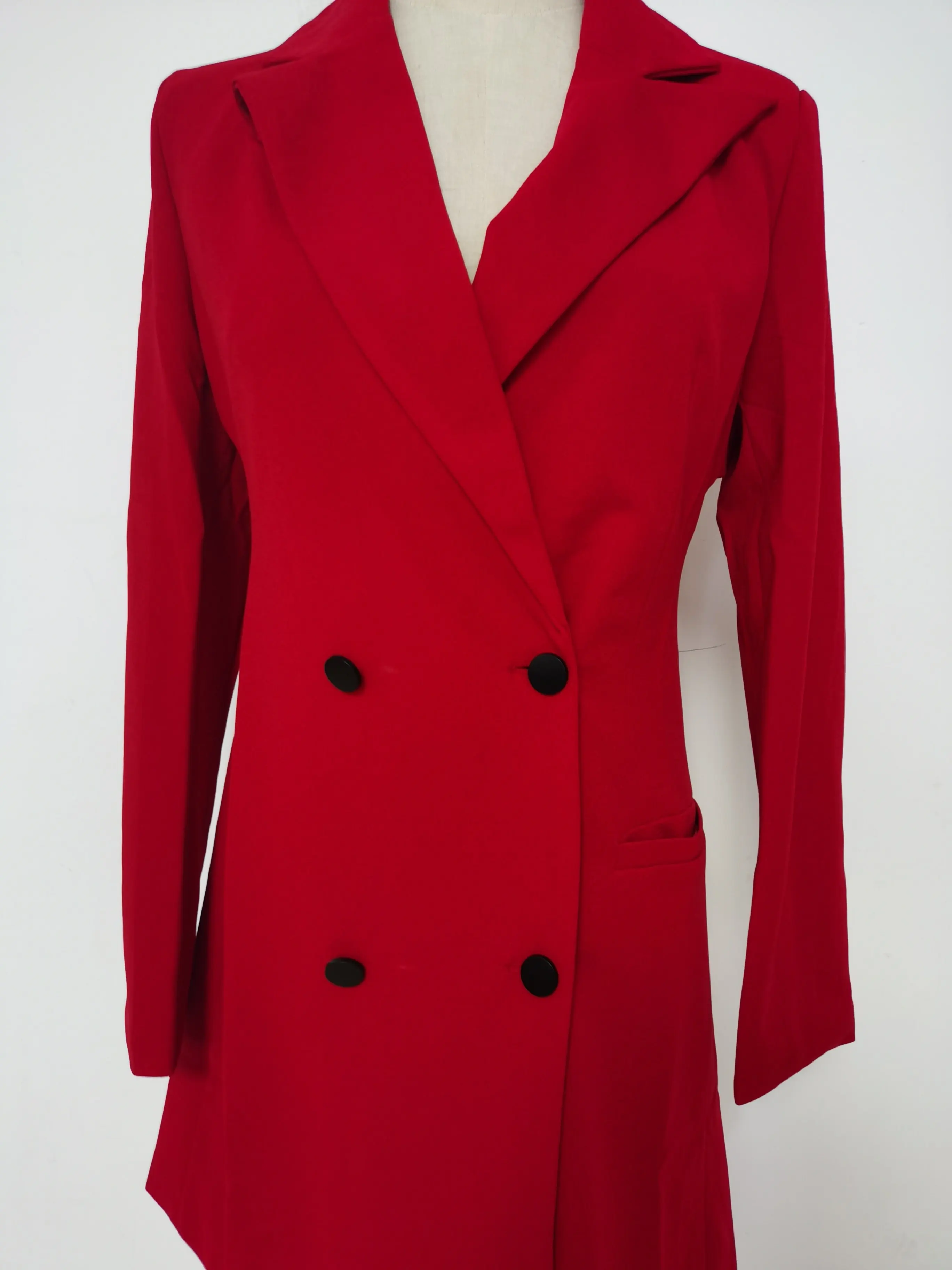 Women Elegant Blazer Solid Double Breasted Backless Long Sleeve Thin Slim Blazers Office Lady Fashion Suits