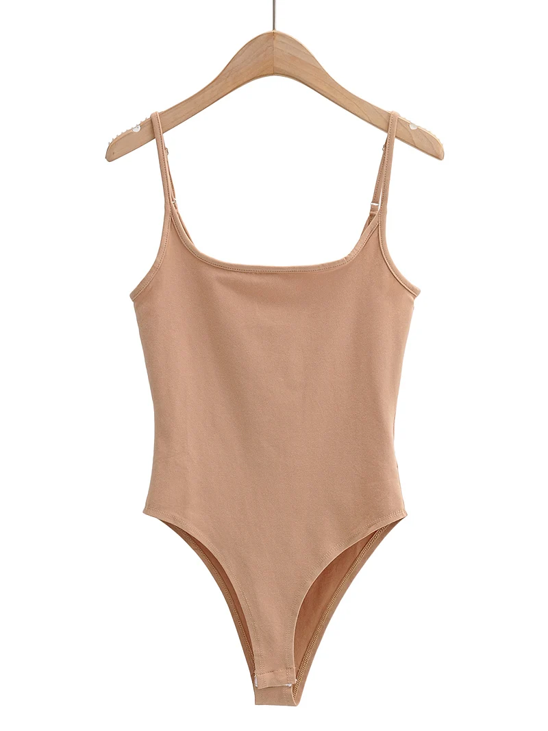 BRADELY MICHELLE Summer New Arrivals in Store Pure Color Thin Stretch Knitted Sling One-Piece Sexy Beach Style