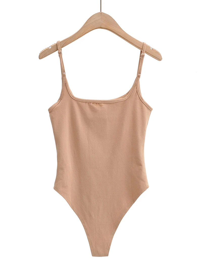 BRADELY MICHELLE Summer New Arrivals in Store Pure Color Thin Stretch Knitted Sling One-Piece Sexy Beach Style