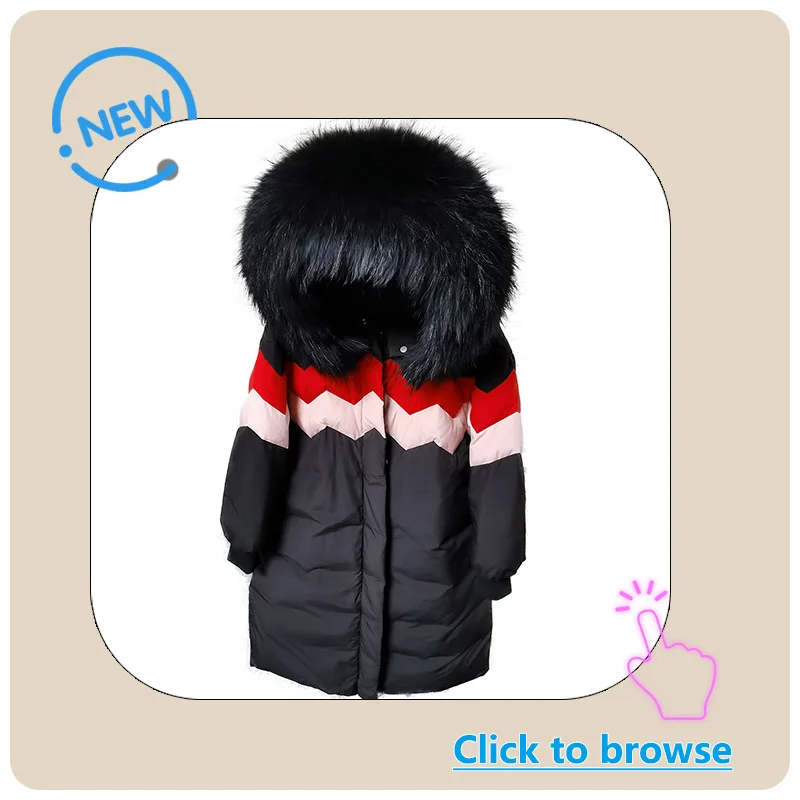 Maomaokong 2026 Women Winter Black Loose Long Down Jacket Real Fox Fur Collar Hooded Fashion Waterproof Female Extra Large Coat