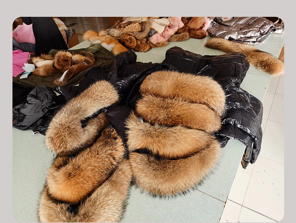Maomaokong 2026 Women Winter Black Loose Long Down Jacket Real Fox Fur Collar Hooded Fashion Waterproof Female Extra Large Coat