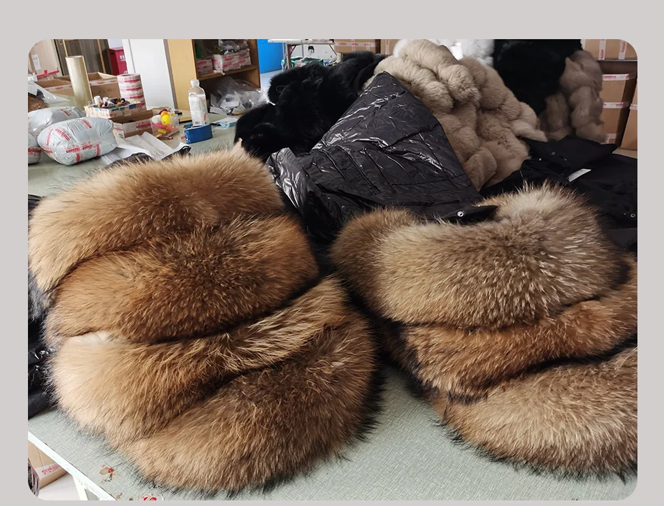 Maomaokong 2026 Women Winter Black Loose Long Down Jacket Real Fox Fur Collar Hooded Fashion Waterproof Female Extra Large Coat