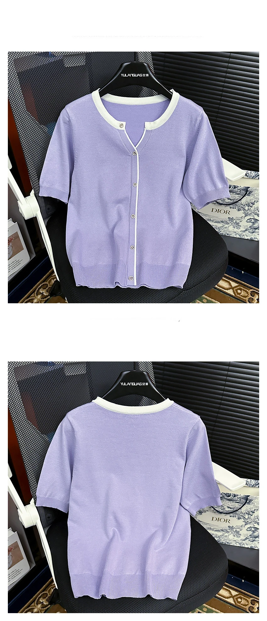 Thin Ice Silk Tee Shirt Femme 2023 Summer Casual Loose Top Short Sleeve Black T Shirt Women Pullover Tees V Neck Knitted Tshirts
