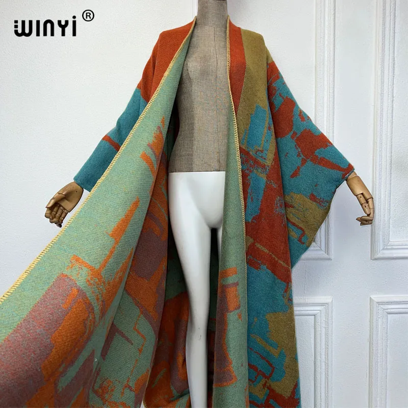 WINYI winter outfits for women Knitted cardigan MAXI Christmas Fashion hipster party dress Thick Warm Female jacket holiday coat