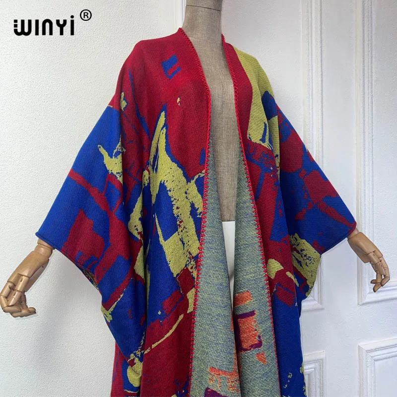 WINYI winter outfits for women Knitted cardigan MAXI Christmas Fashion hipster party dress Thick Warm Female jacket holiday coat