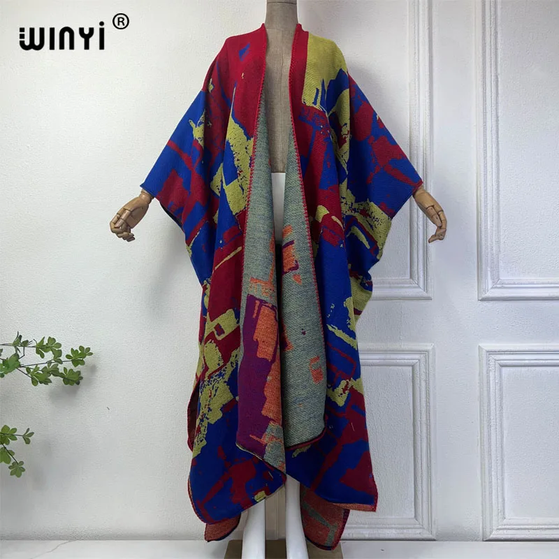 WINYI winter outfits for women Knitted cardigan MAXI Christmas Fashion hipster party dress Thick Warm Female jacket holiday coat