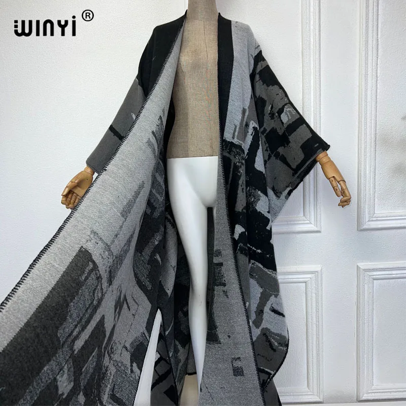 WINYI winter outfits for women Knitted cardigan MAXI Christmas Fashion hipster party dress Thick Warm Female jacket holiday coat
