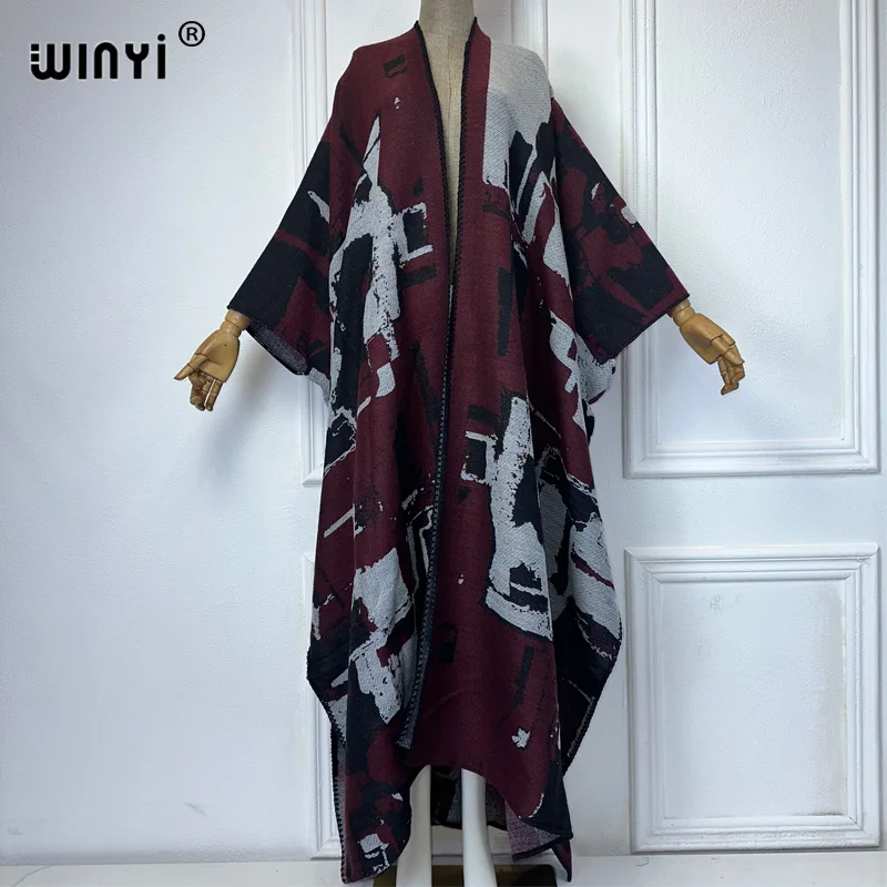 WINYI winter outfits for women Knitted cardigan MAXI Christmas Fashion hipster party dress Thick Warm Female jacket holiday coat