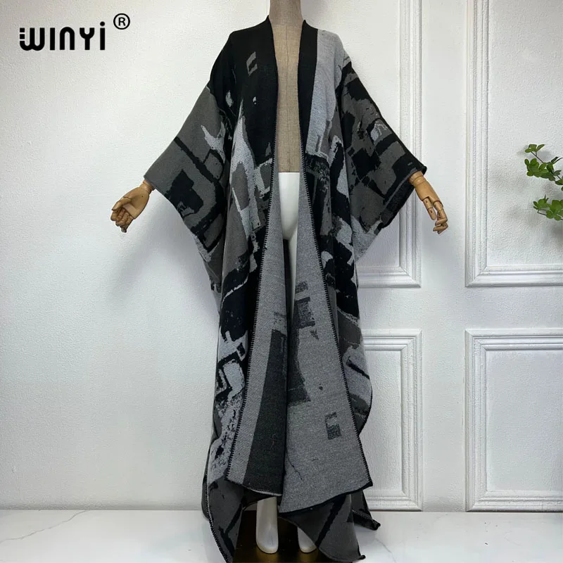 WINYI winter outfits for women Knitted cardigan MAXI Christmas Fashion hipster party dress Thick Warm Female jacket holiday coat