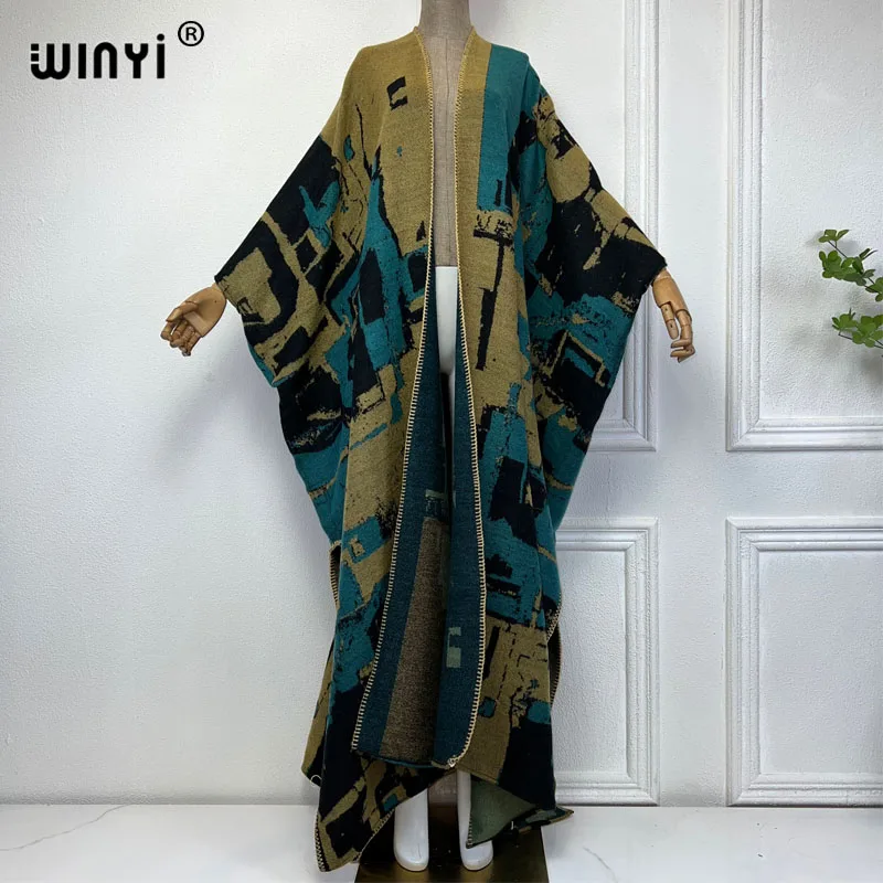 WINYI winter outfits for women Knitted cardigan MAXI Christmas Fashion hipster party dress Thick Warm Female jacket holiday coat