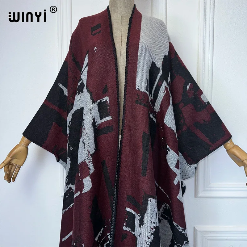 WINYI winter outfits for women Knitted cardigan MAXI Christmas Fashion hipster party dress Thick Warm Female jacket holiday coat