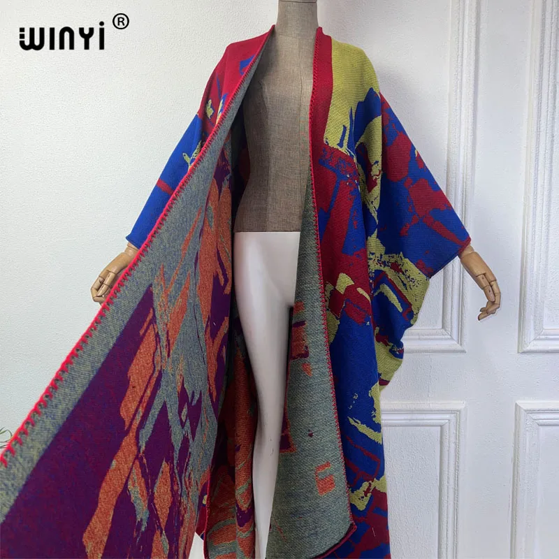WINYI winter outfits for women Knitted cardigan MAXI Christmas Fashion hipster party dress Thick Warm Female jacket holiday coat