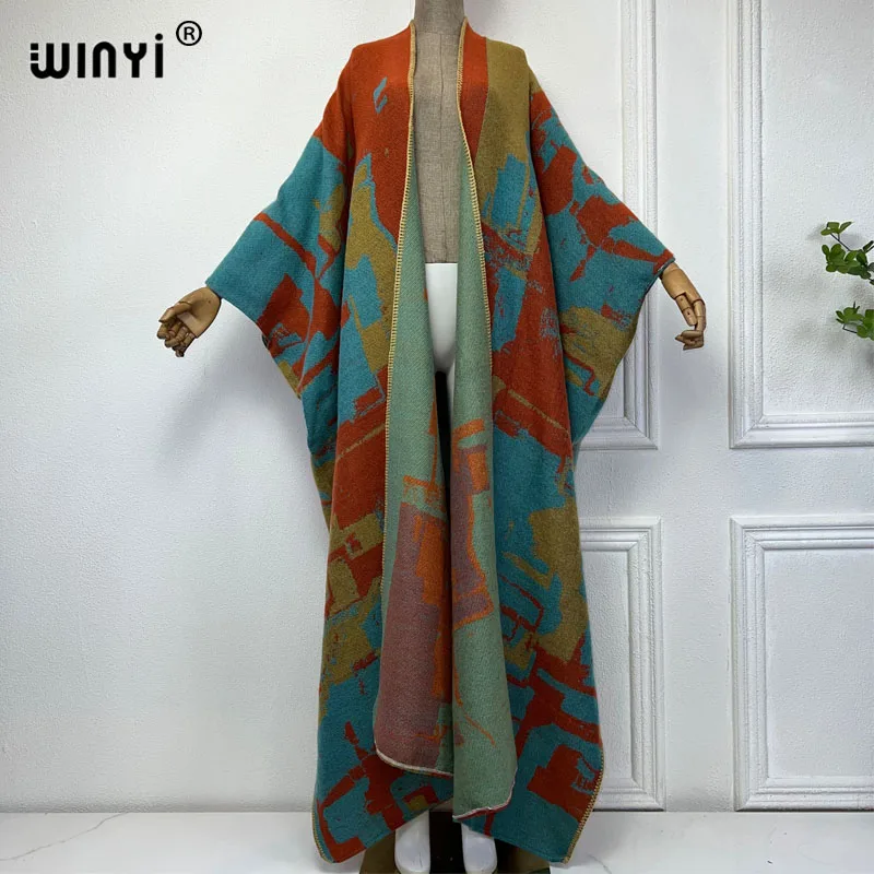 WINYI winter outfits for women Knitted cardigan MAXI Christmas Fashion hipster party dress Thick Warm Female jacket holiday coat