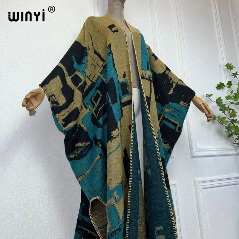 WINYI winter outfits for women Knitted cardigan MAXI Christmas Fashion hipster party dress Thick Warm Female jacket holiday coat