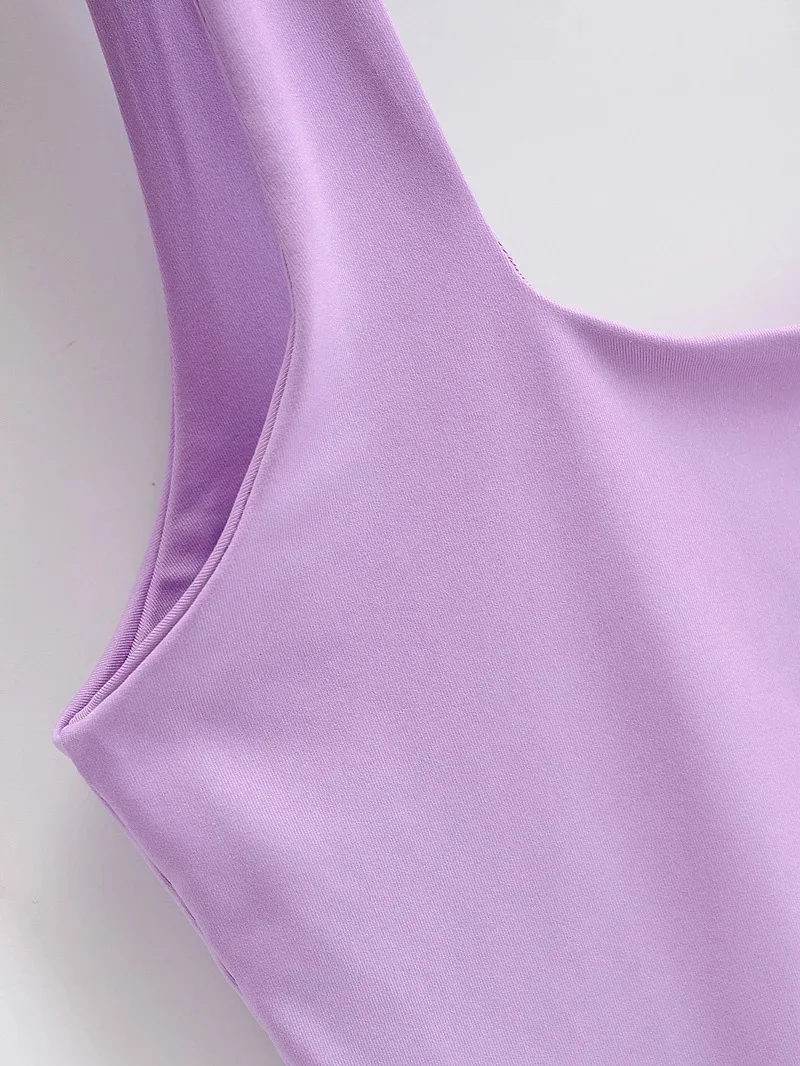 2025 Summer Women Sexy Sleeveless Tops Fashion Short Square Collar Tank Tops 6 Colors
