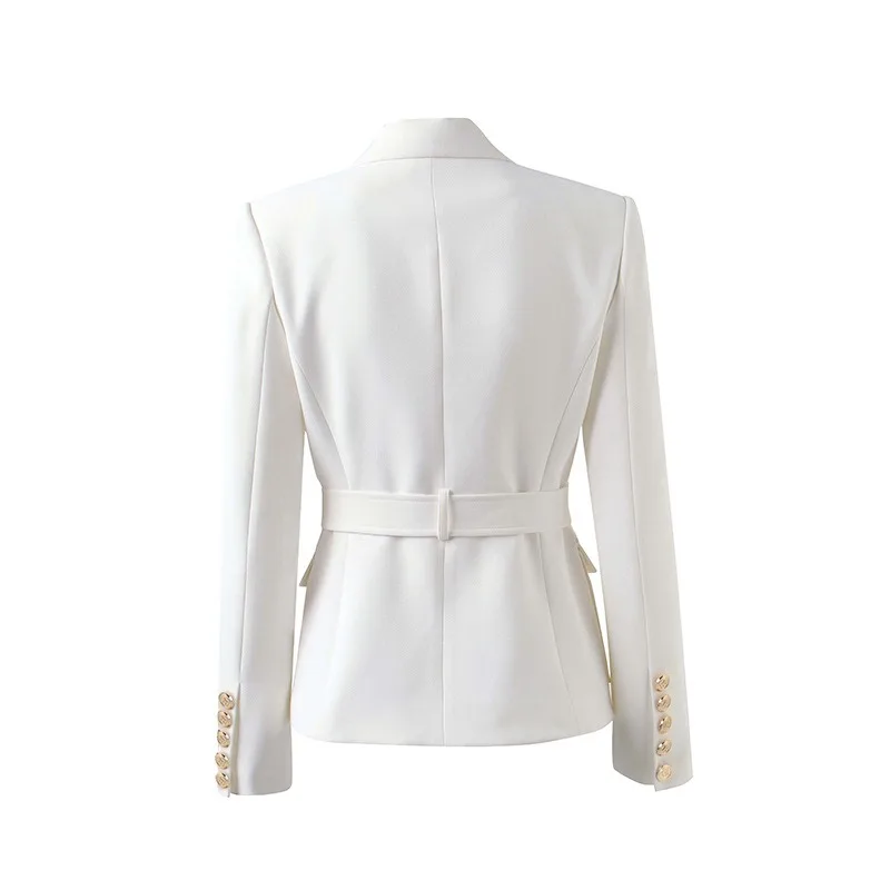 9 Colors Factory Customize Luxury Quality Classic Style Office White Black Women Pocket Blazers with Blet