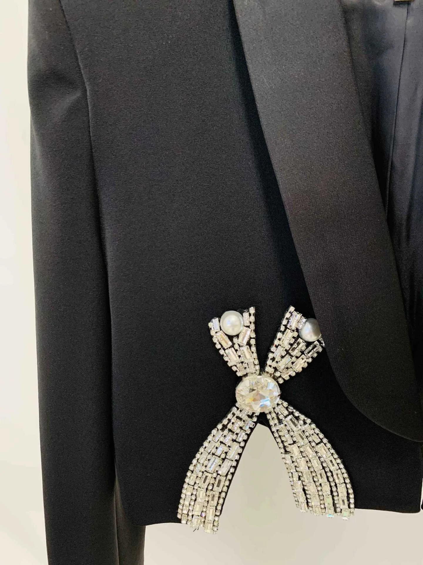 HIGH STREET Newest 2026 Designer Runway Suit Set Women's Luxurious Diamonds Beaded Short Blazer Skirt Suit