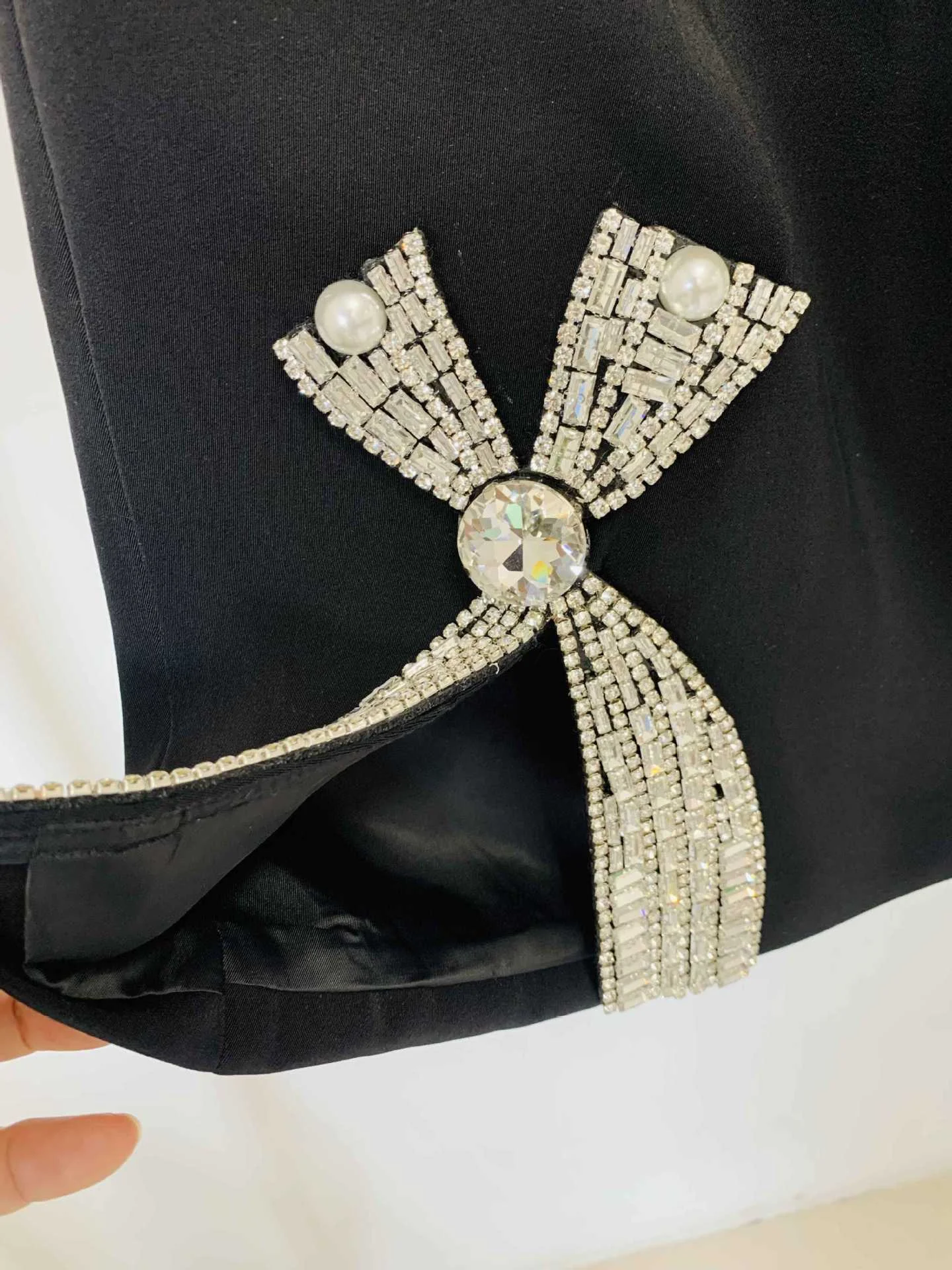 HIGH STREET Newest 2026 Designer Runway Suit Set Women's Luxurious Diamonds Beaded Short Blazer Skirt Suit