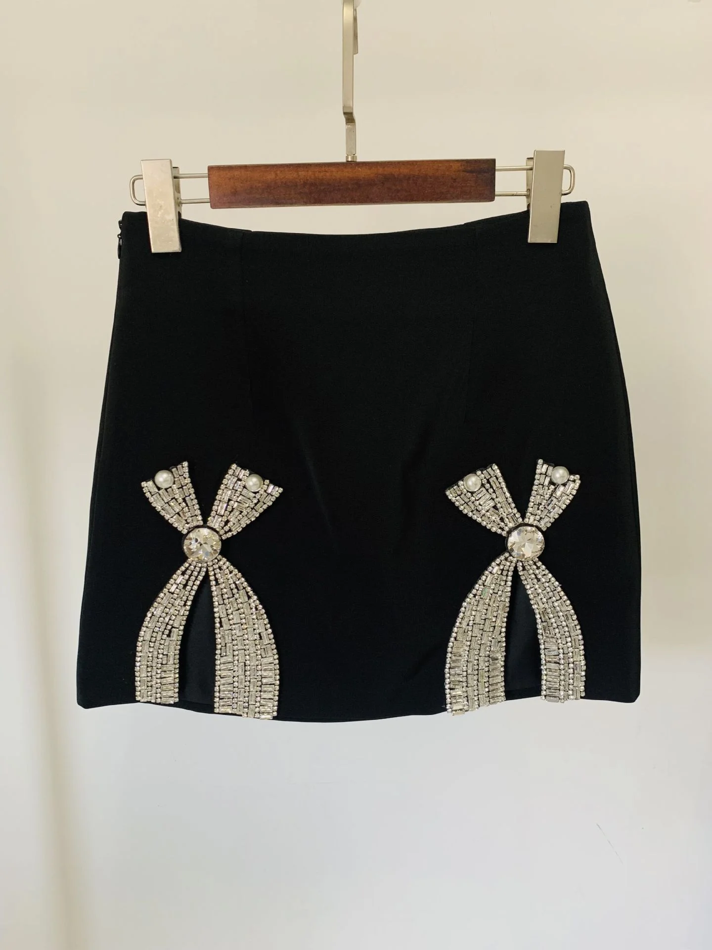 HIGH STREET Newest 2026 Designer Runway Suit Set Women's Luxurious Diamonds Beaded Short Blazer Skirt Suit