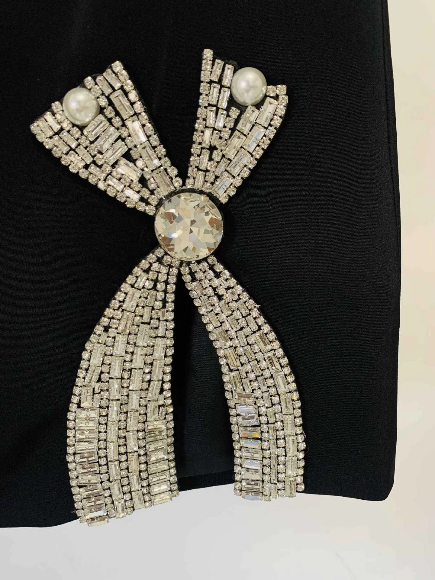 HIGH STREET Newest 2026 Designer Runway Suit Set Women's Luxurious Diamonds Beaded Short Blazer Skirt Suit