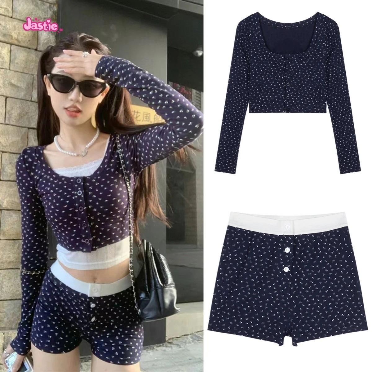 Chic Floral Print Cotton Shorts Women Summer Casual Elastic High Waist Eyelet Sweatshorts Woman Vintage Sweet Boho Shorts 2024
