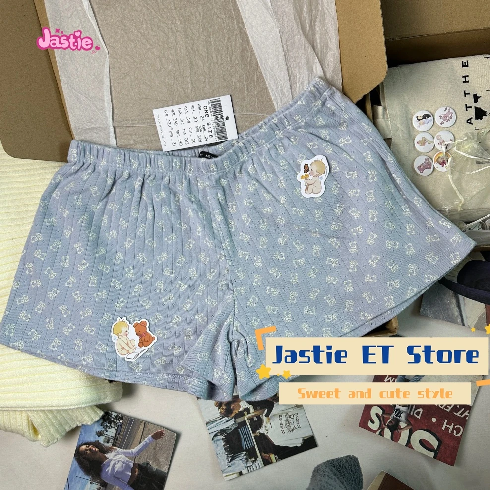 Chic Floral Print Cotton Shorts Women Summer Casual Elastic High Waist Eyelet Sweatshorts Woman Vintage Sweet Boho Shorts 2024