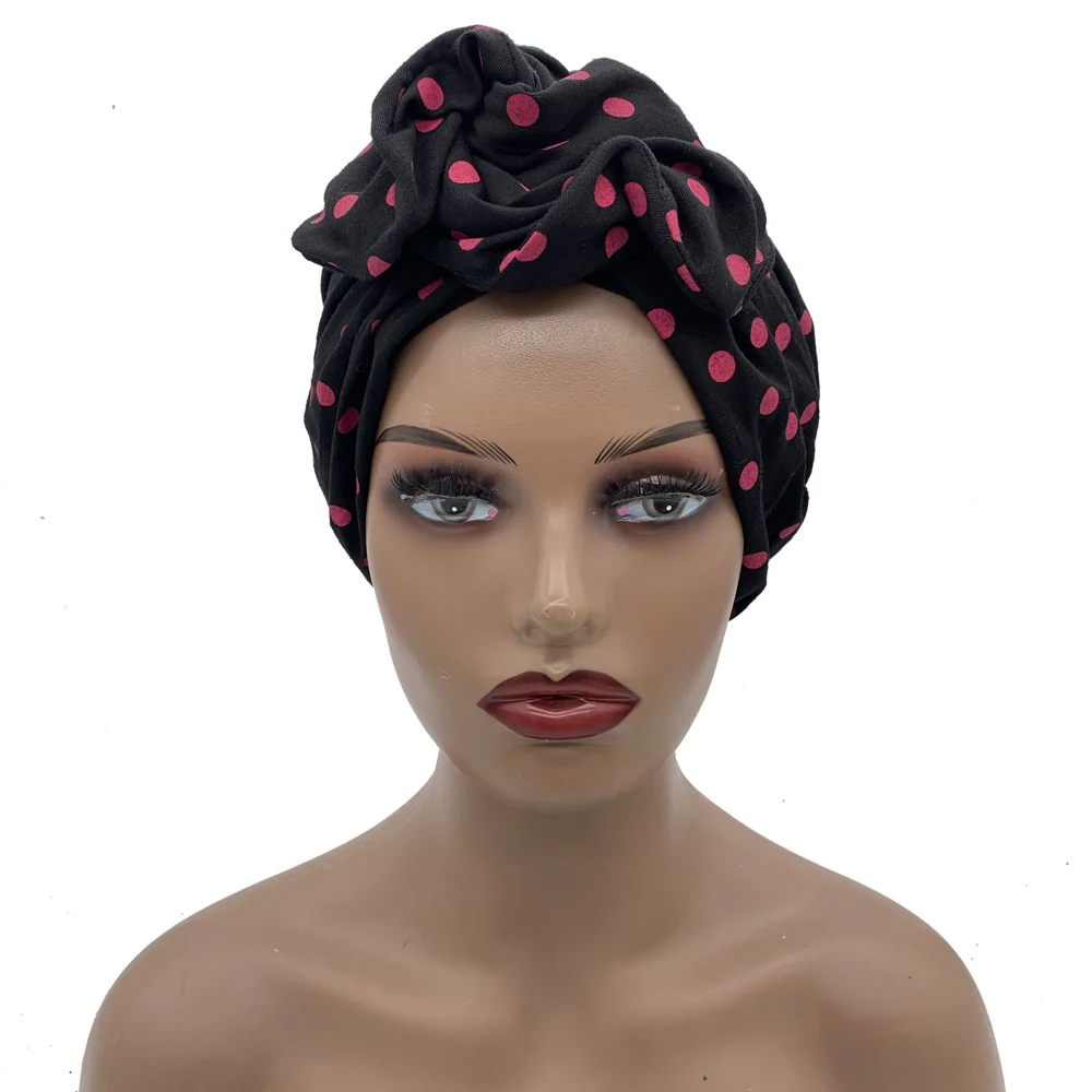 2023 Leopard Printed Women's Turban Cap Cotton Lady Twisted Head Wraps French Retro Female Bonnet Hat Female Hair Cover Beanies