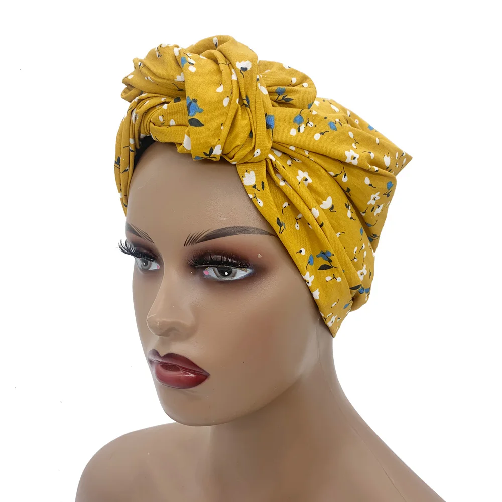 2023 Leopard Printed Women's Turban Cap Cotton Lady Twisted Head Wraps French Retro Female Bonnet Hat Female Hair Cover Beanies