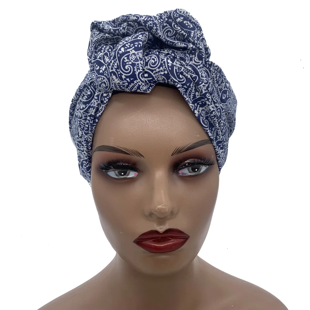 2023 Leopard Printed Women's Turban Cap Cotton Lady Twisted Head Wraps French Retro Female Bonnet Hat Female Hair Cover Beanies
