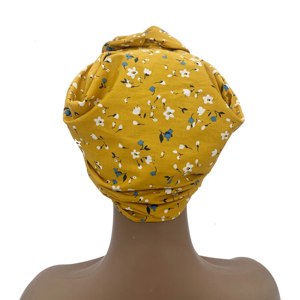 2023 Leopard Printed Women's Turban Cap Cotton Lady Twisted Head Wraps French Retro Female Bonnet Hat Female Hair Cover Beanies