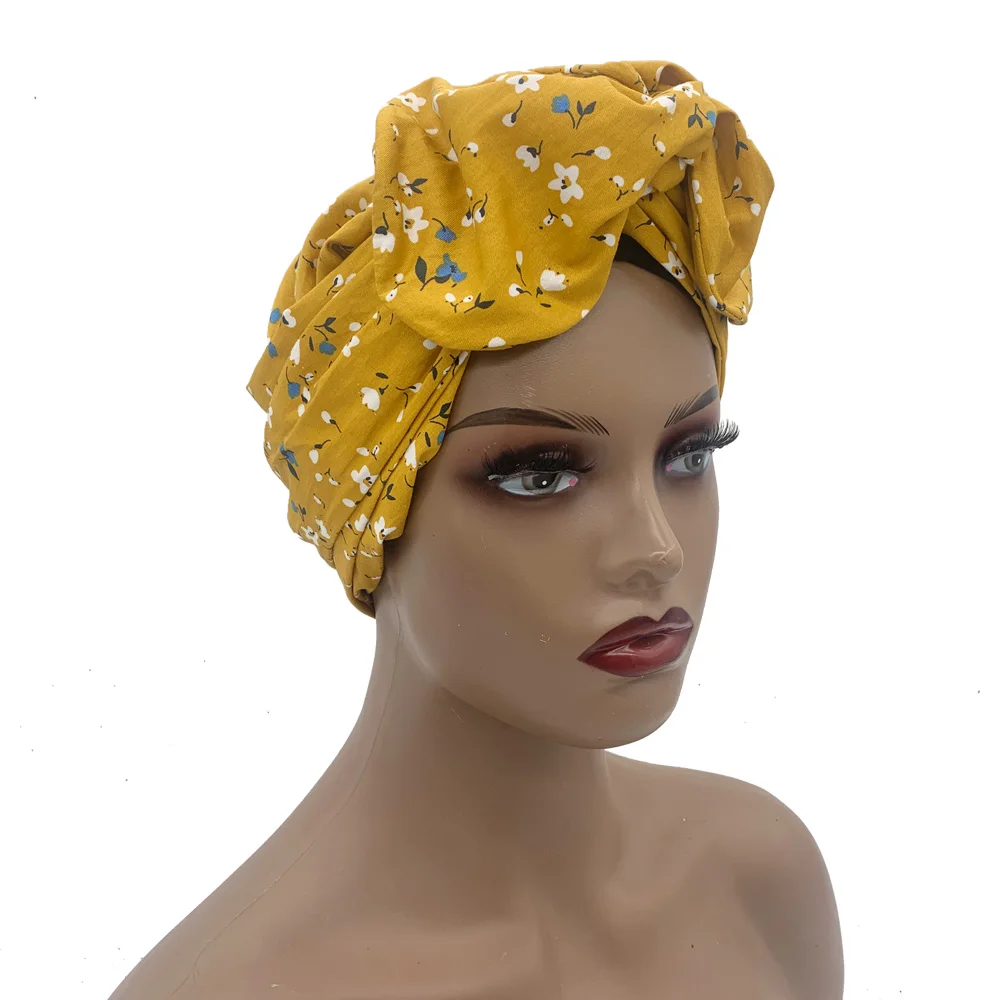 2023 Leopard Printed Women's Turban Cap Cotton Lady Twisted Head Wraps French Retro Female Bonnet Hat Female Hair Cover Beanies