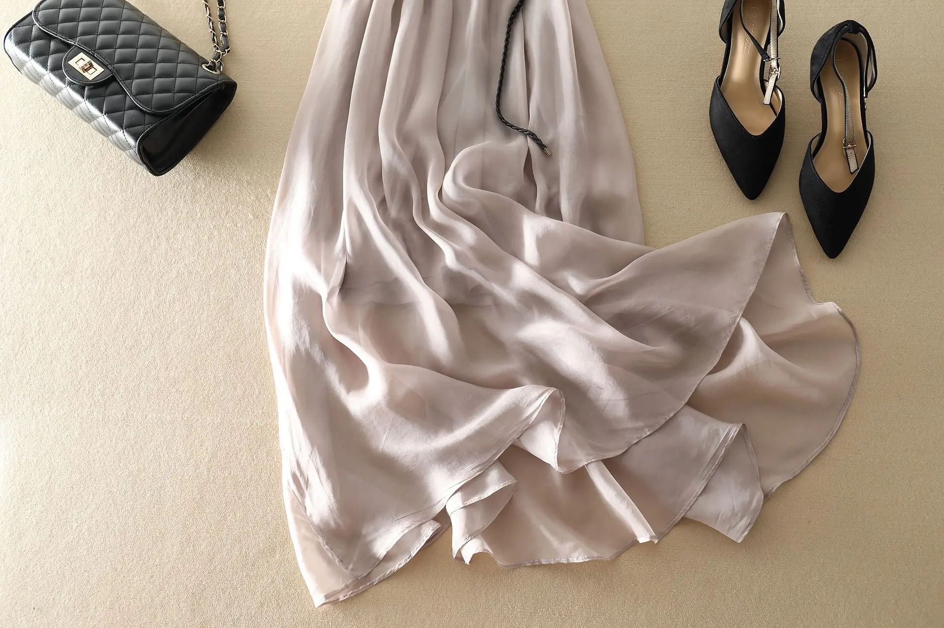 Tcyeek100%mulberry Silk Dress Women Korean Summer Dresses Sleeveless Beach Dress Womans Clothing Ladies Dresses Vestido Feminino
