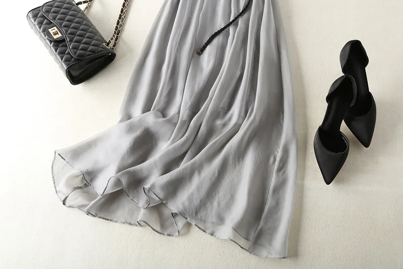 Tcyeek100%mulberry Silk Dress Women Korean Summer Dresses Sleeveless Beach Dress Womans Clothing Ladies Dresses Vestido Feminino