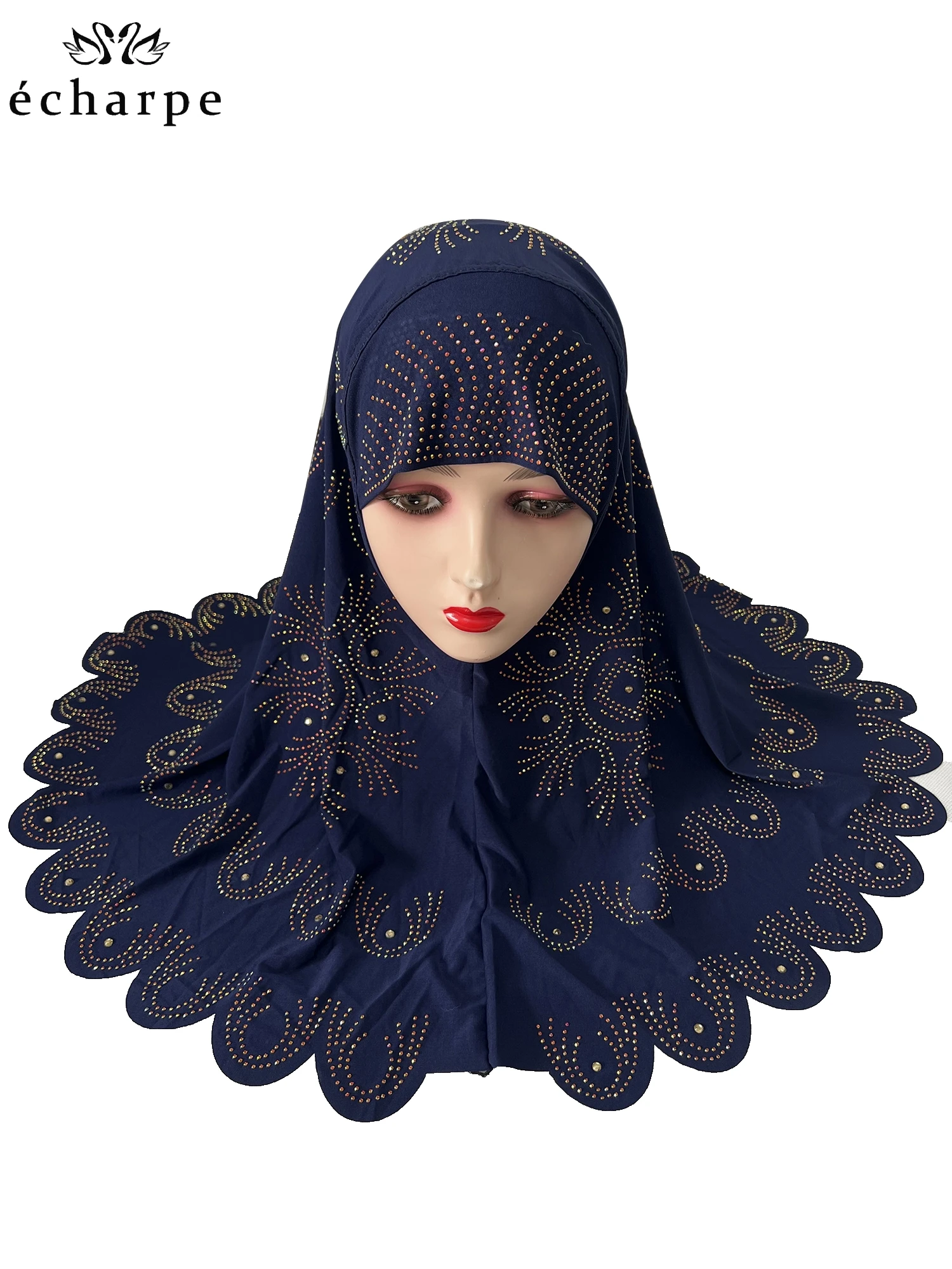 12PCS/ DOZEN Muslim Kids Girls Solid Hijab Hats Stones Children Islamic Headscarf Inner Caps Islamic Turban Full Cover Banadanas