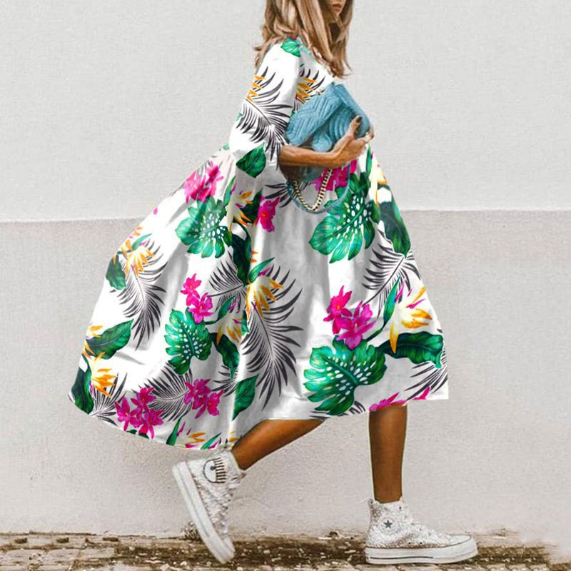 Women Loose Vintage Ruffles Befree Dress Sexy Summer Vest Tank Strap Boho Casual Holiday Party Elegant Midi Dresses