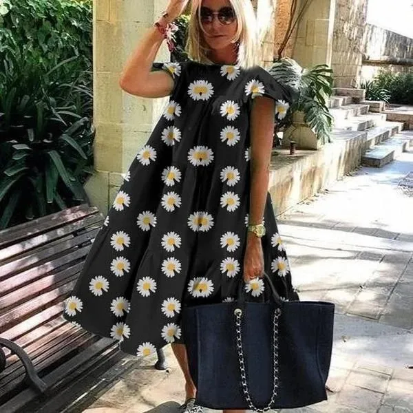 Women Loose Vintage Ruffles Befree Dress Sexy Summer Vest Tank Strap Boho Casual Holiday Party Elegant Midi Dresses