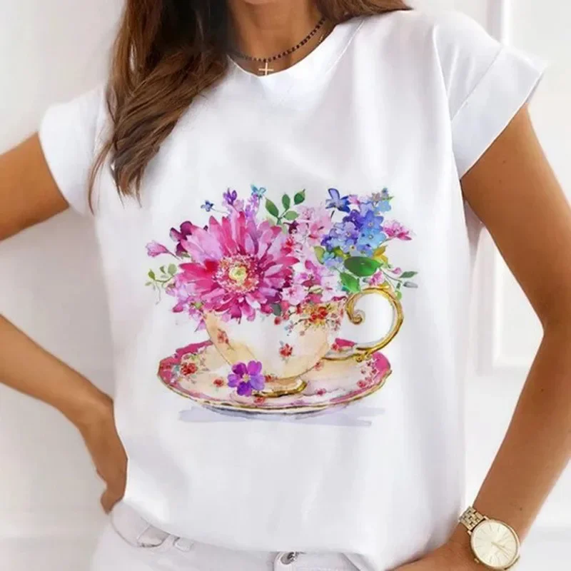 African Women's New Fashion City Girl Half Sleeve Basic Cute Clothes T-shirt Graphic T Shirts Y2k Tops Harajuku Vintage Tee
