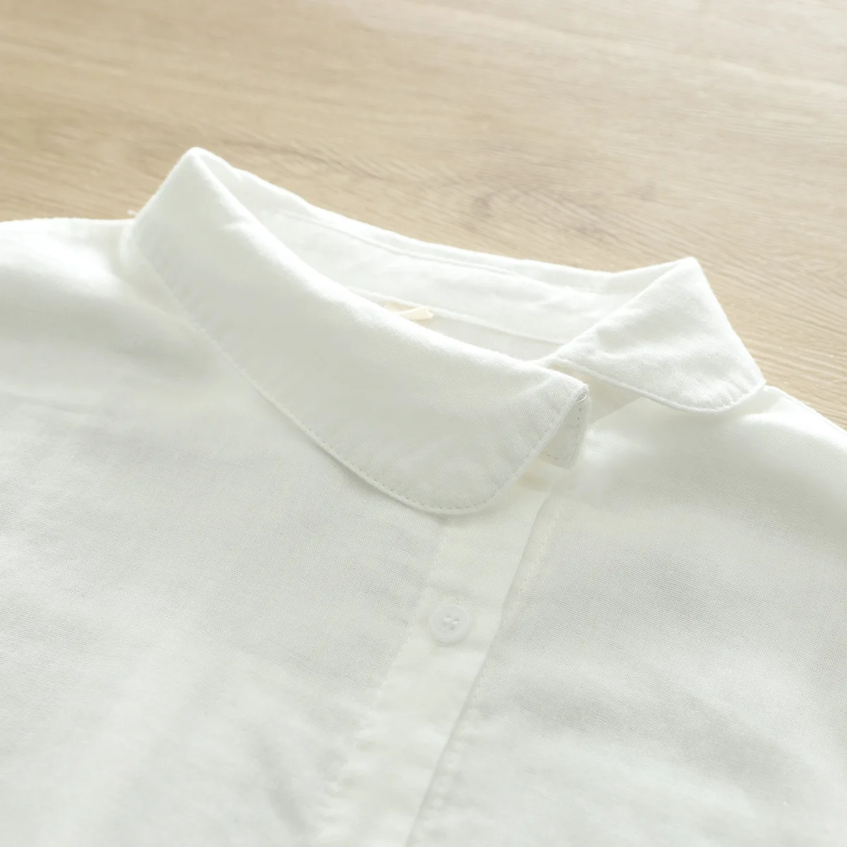 New Fall Cotton White Shirt Women's Long Sleeves Skew Collar Tops Office Lady Comfortable Casual Blouses 2024 Spring T41450QM