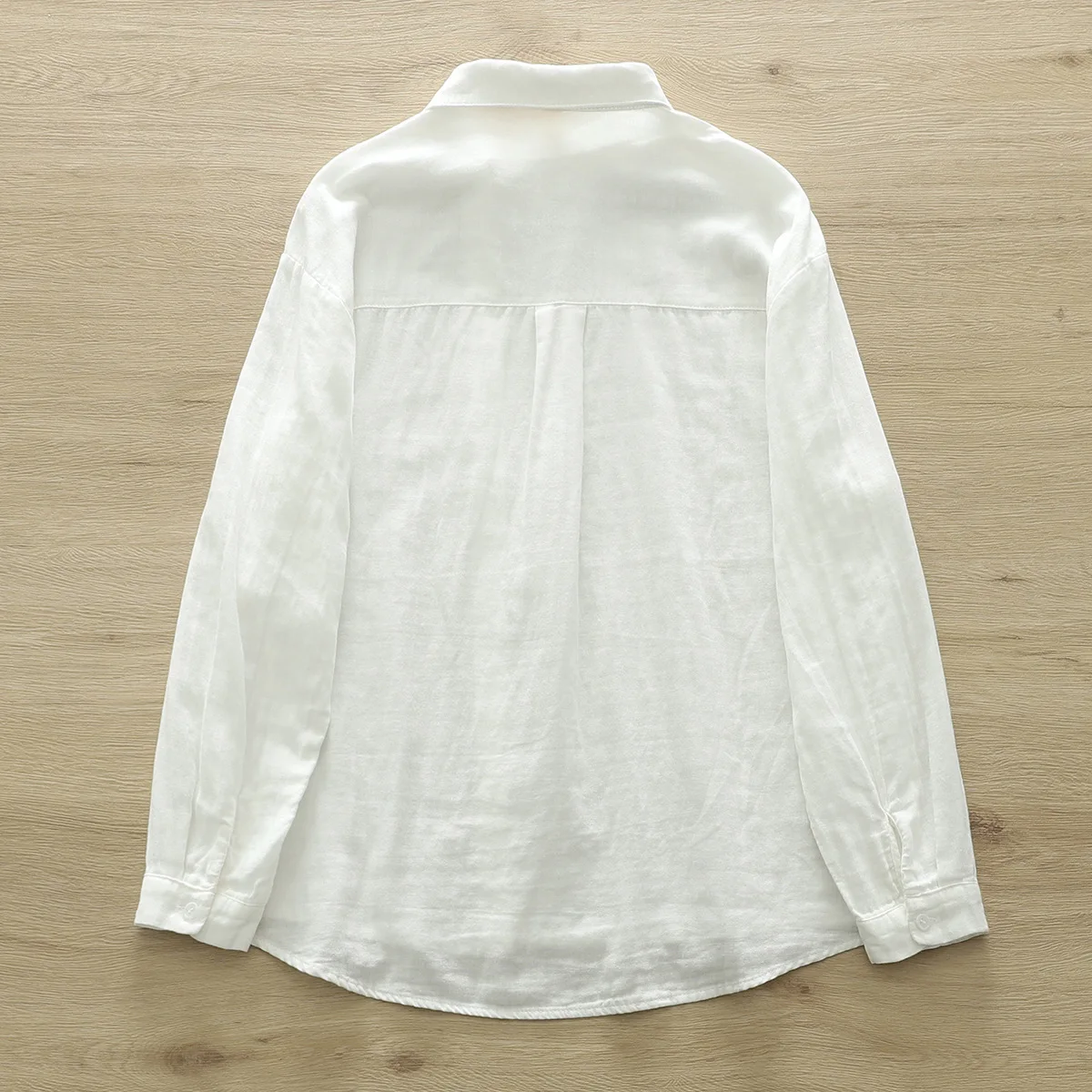 New Fall Cotton White Shirt Women's Long Sleeves Skew Collar Tops Office Lady Comfortable Casual Blouses 2024 Spring T41450QM