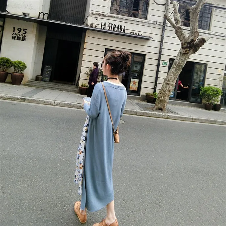 2021 New Summer Women Long Cardigan Jacket Casual Loose Thin Silk Knitted Cardigans Ladies Sun Protection Clothing Plus Size 2XL