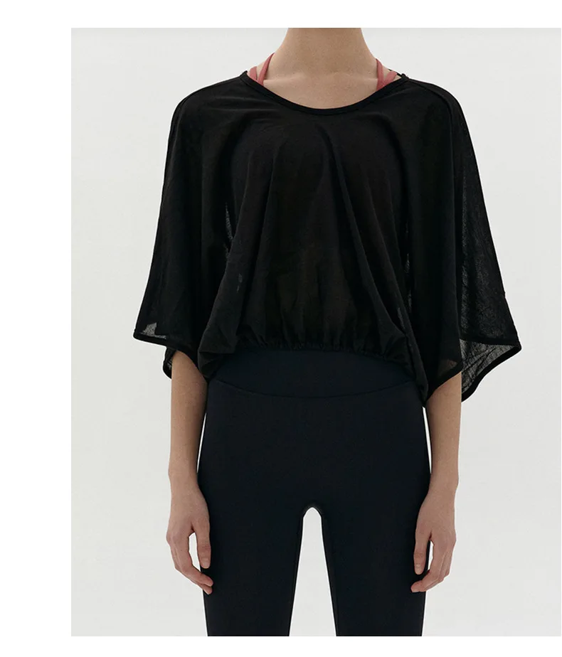Chic Elegant T Shirt For Women Casual Solid Backless Hollow Out Yoga Tops Jogger Running Shirts Camisetas Aesthetic Clothes