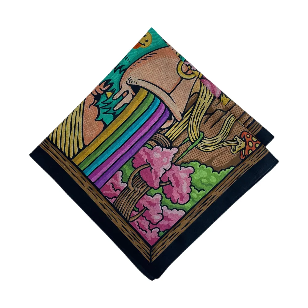 Wholesale High Quality Skull Chimpanzees Print Cashew Hip Hop Cotton Square Bandana Scarf Riding Headband Paisley Gifts