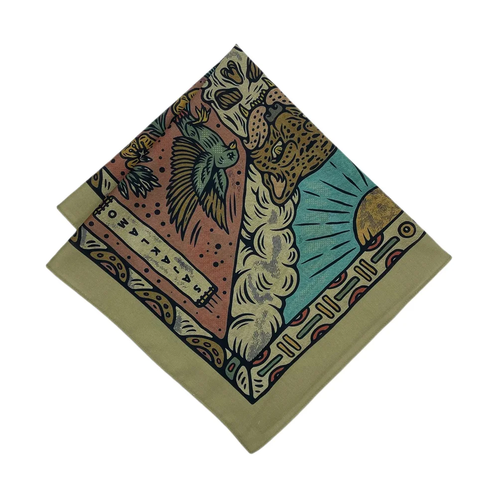 Wholesale High Quality Skull Chimpanzees Print Cashew Hip Hop Cotton Square Bandana Scarf Riding Headband Paisley Gifts