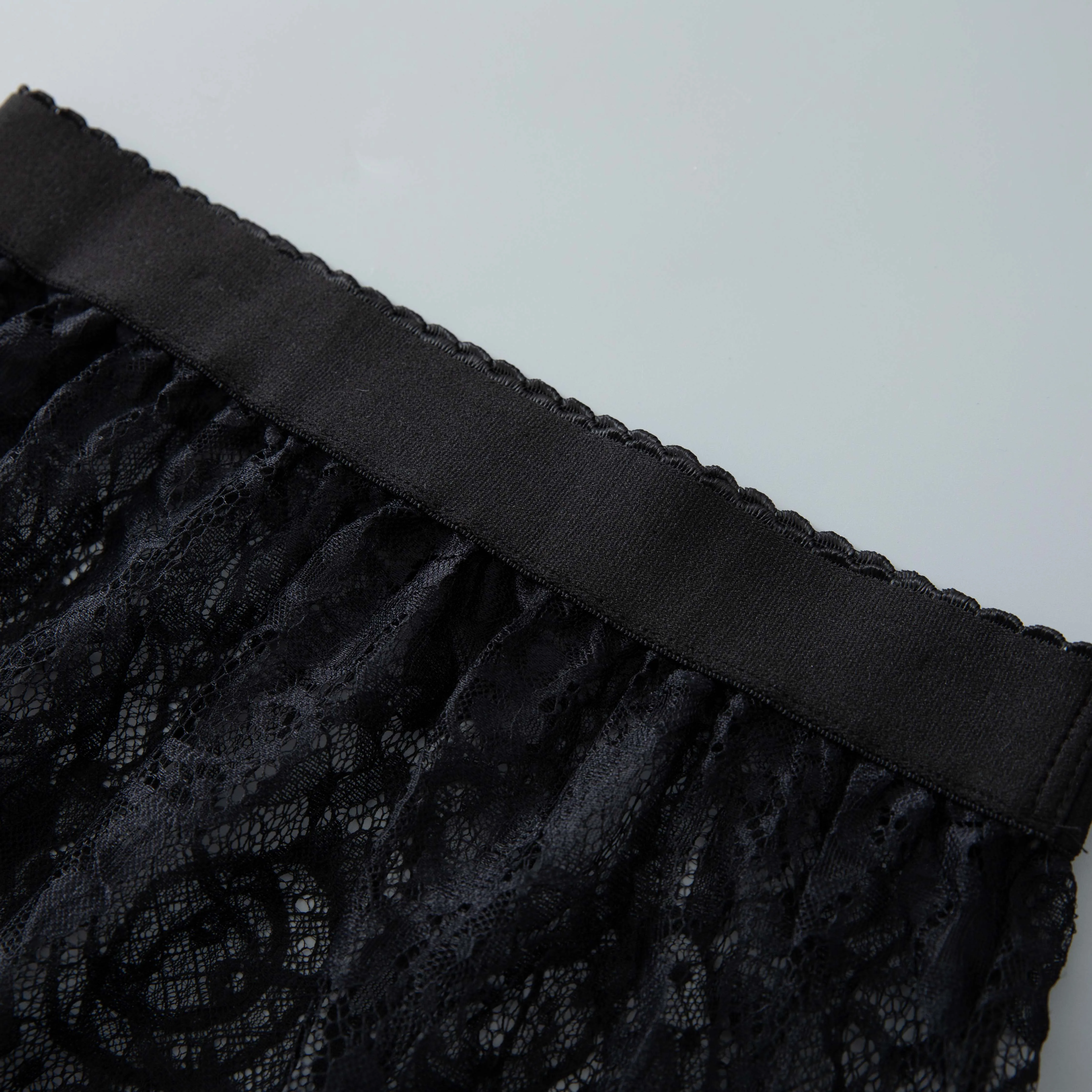 Shirt Extender Women Sexy Mesh Lace Transparent Mini Tulle Skirt Underskirt Korean Ladies High Waist Black White Short Skirt