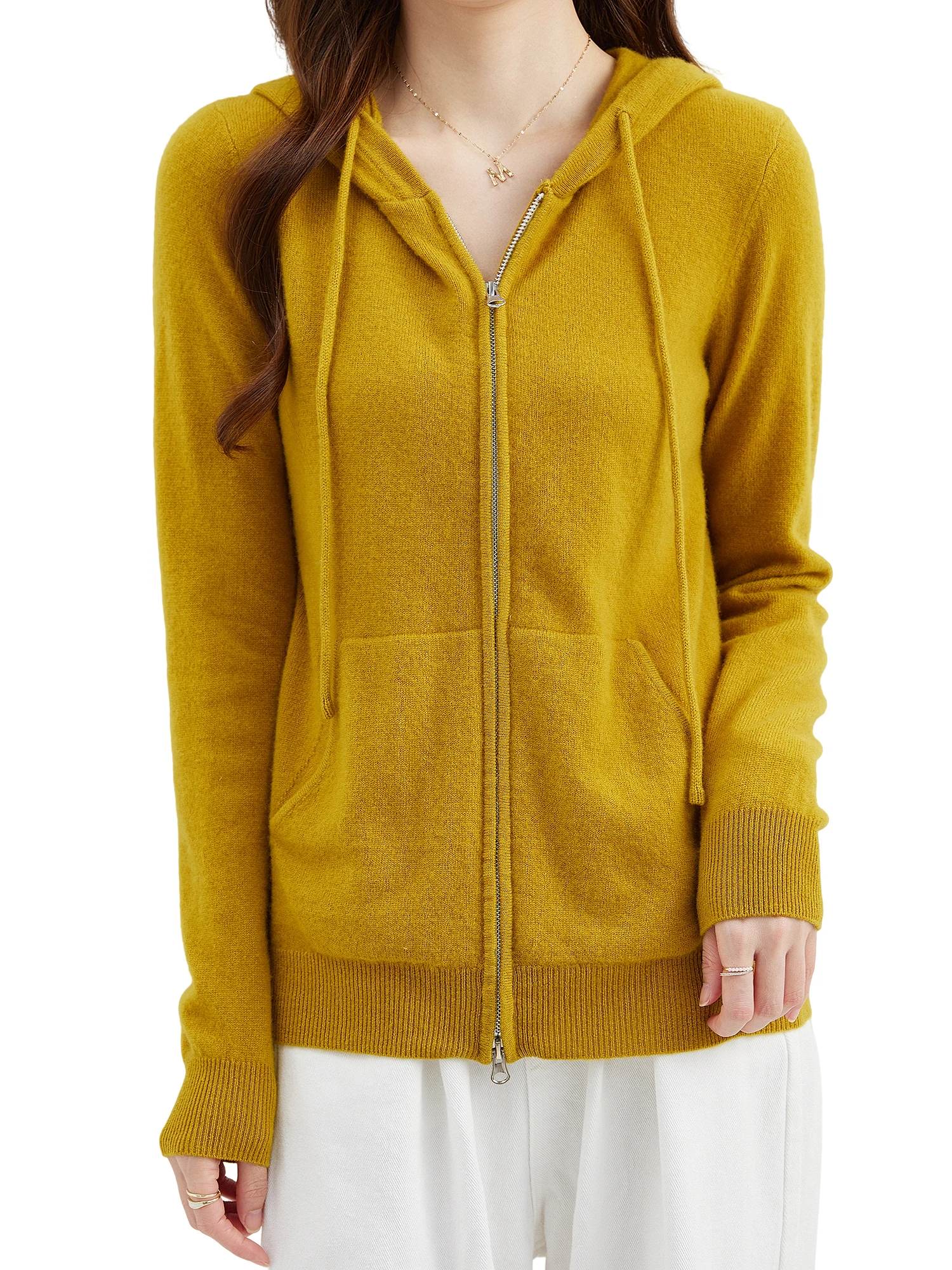 Hooded Sweatshirt Cardigan Fashion Womens Clothing Cardigans Zip Hoodie Fall Winter 100% Merino Wool Warm Sweaters Knitwears y2k