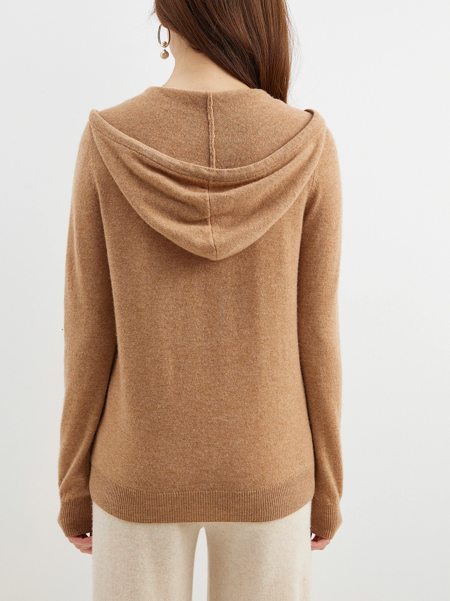 Hooded Sweatshirt Cardigan Fashion Womens Clothing Cardigans Zip Hoodie Fall Winter 100% Merino Wool Warm Sweaters Knitwears y2k