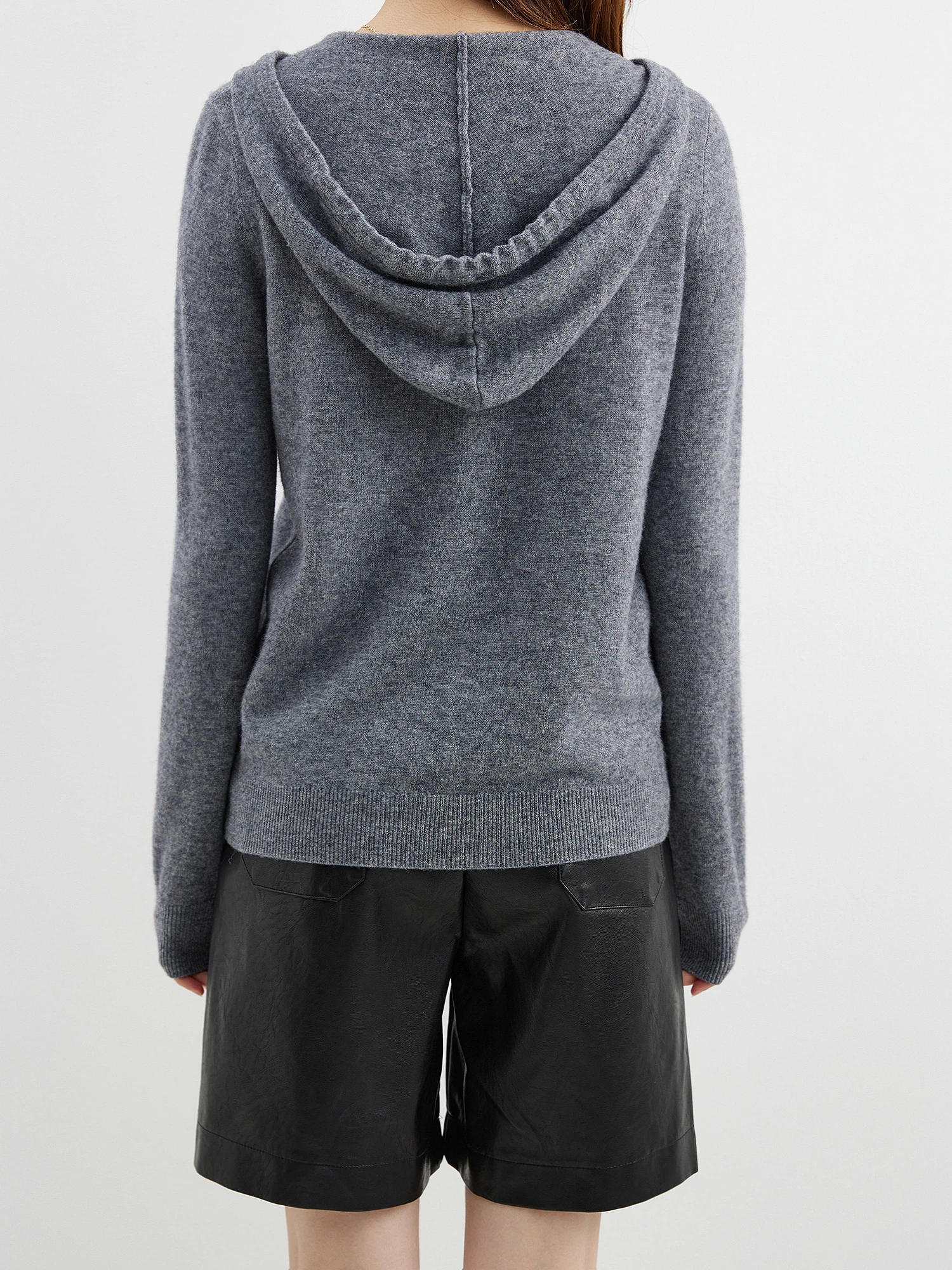 Hooded Sweatshirt Cardigan Fashion Womens Clothing Cardigans Zip Hoodie Fall Winter 100% Merino Wool Warm Sweaters Knitwears y2k