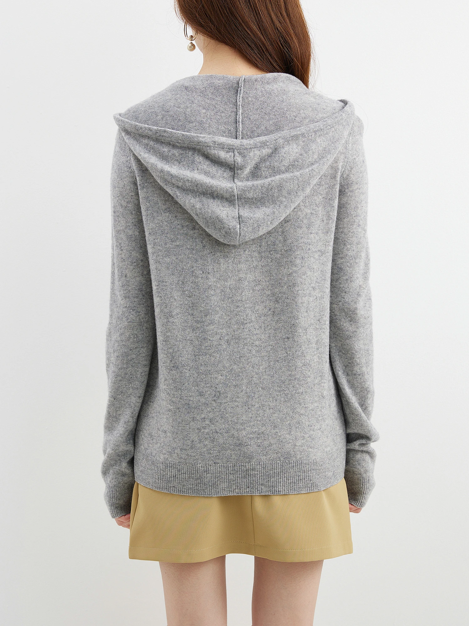 Hooded Sweatshirt Cardigan Fashion Womens Clothing Cardigans Zip Hoodie Fall Winter 100% Merino Wool Warm Sweaters Knitwears y2k